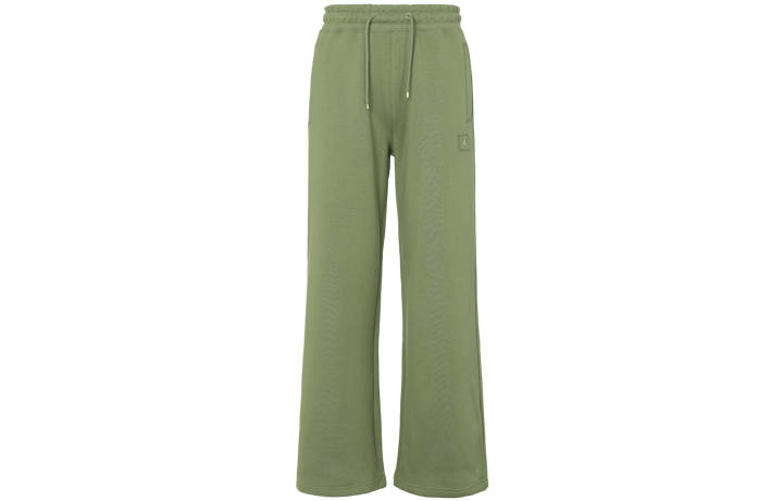Jordan Jordan Flight Solid Color Lace Up Open Leg Opening Design Casual Fleece Lined Wide Leg Knitted Sweatpants Women's