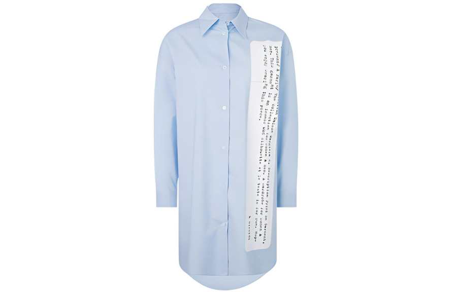 MM6 Maison Margiela Long Sleeved Dresses Women's Blue Lapel Moderate