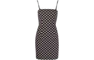 Misbhv monogram-print fitted dress