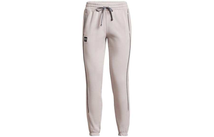 Under Armour Knitted Sweatpants Women's Gray Moderate Cuffed Pants