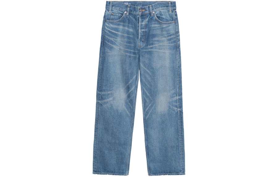 CELINE Jeans Women's Blue Moderate Straight Fit Pants