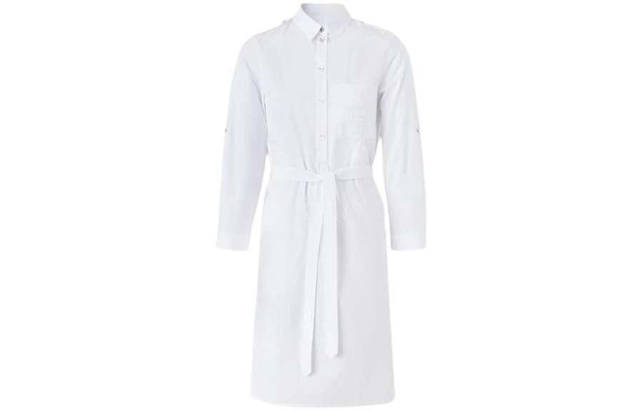 Burberry Short Sleeved Dress Women's White