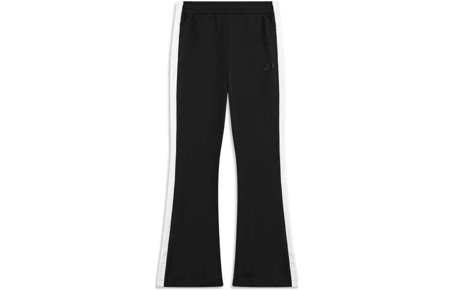 Li-Ning Li Ning Sports Life Collection Knitted Sweatpants Women's Black Moderate Flared Pants