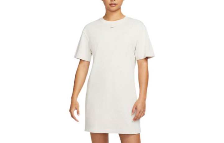 Nike Nike Long Sleeved Dresses Women's White Crew Neck Moderate Short