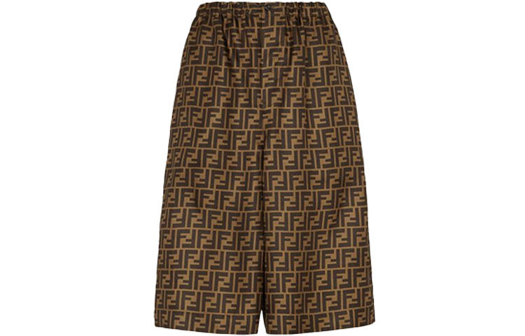 FENDI FF-print Knee-length Shorts
