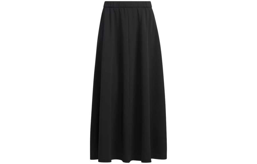 Adidas Adidas Knit Long Skirts Women's Black Moderate Long Knitted Skirt