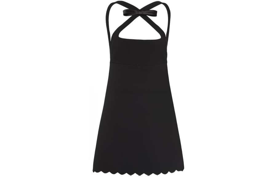 MIU MIU Sleeveless Dresses Women's Black Boat Neck Moderate