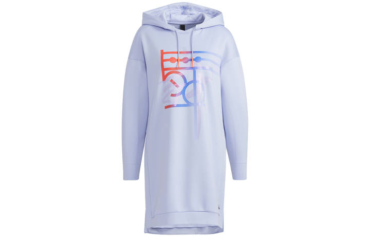 Adidas Adidas Long Sleeved Dresses Women's Lilac Hooded Moderate Mid Length