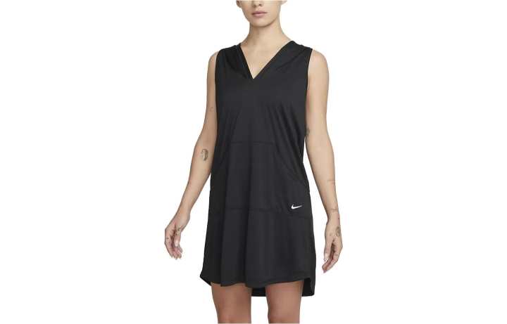 Nike Nike Sleeveless Dresses Women's Black V Neck Moderate Short