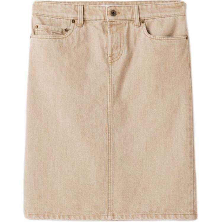 MIU MIU Denim Pencil Skirt Beige