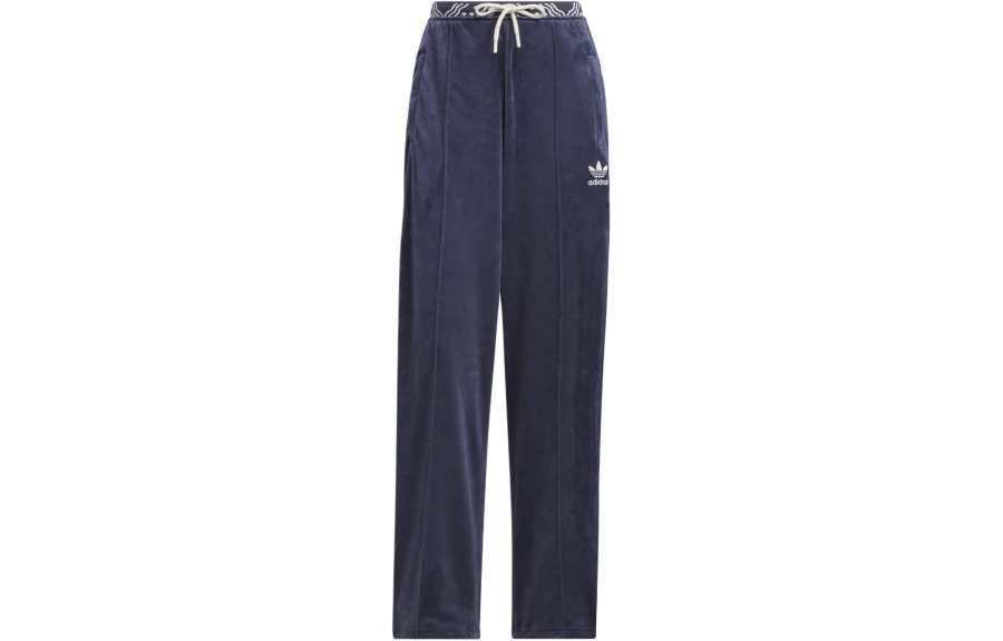 Adidas Originals VELOUR SST Knitted Sweatpants Women's Navy Blue