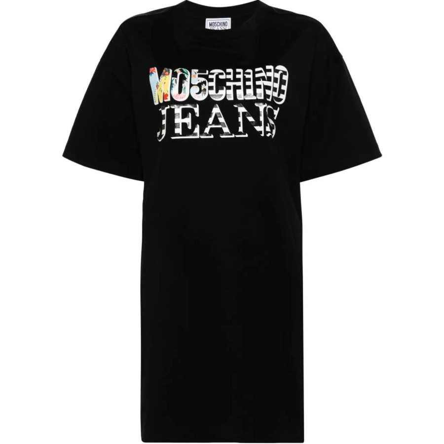 MOSCHINO Jeans Logo Printed Crewneck T-Shirt Dress