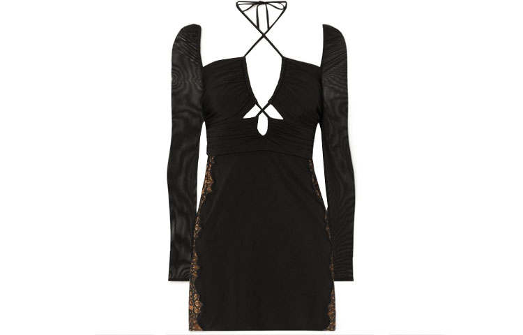 Self-portrait Self Portrait Long Sleeved Dresses Women's Black Moderate