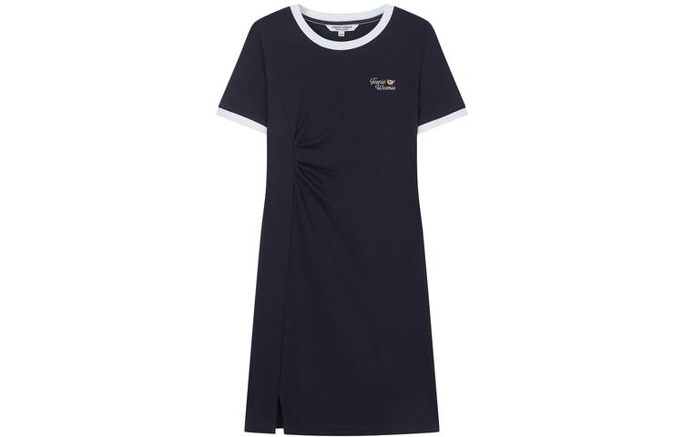 Teenie Weenie Short Sleeved Dress Women's Navy Blue