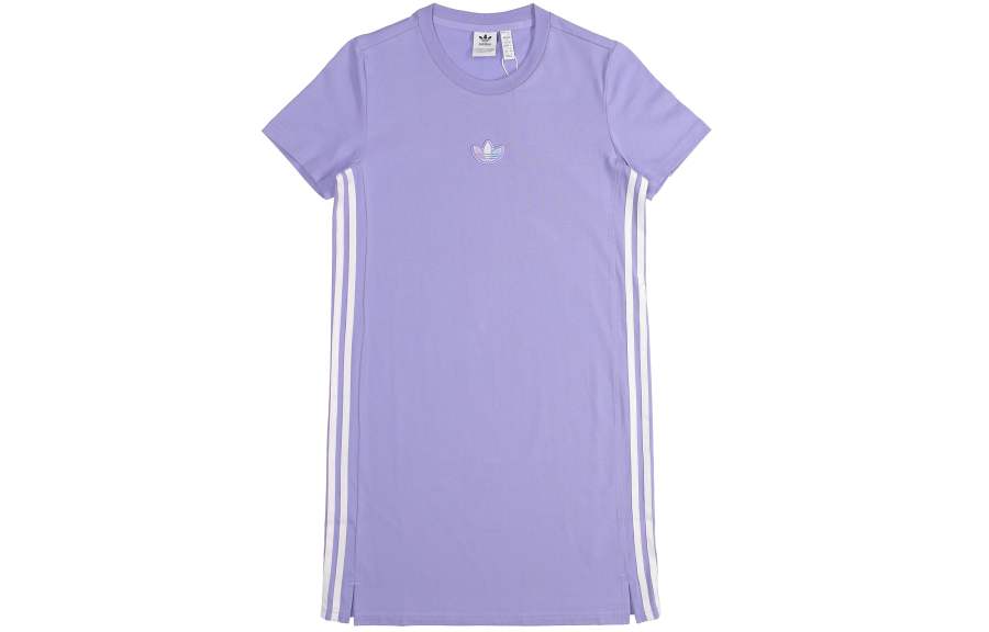 Adidas Originals Short Sleeved Dress Women's Bright Purple
