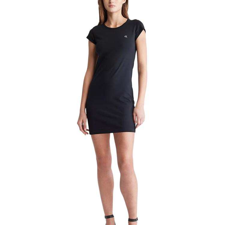CALVIN KLEIN Short Sleeved Dress Women's Black