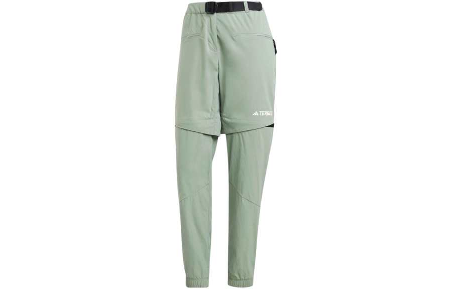 Adidas Adidas Terrex Utilitas Hiking Zip off Tracksuit Bottoms Woven Sweatpants Women's Green