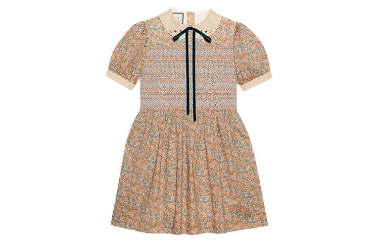 GUCCI Short Sleeved Dress Women's Multicolor