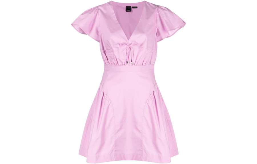 PINKO SS23 Short Sleeved Dress Women's Pink