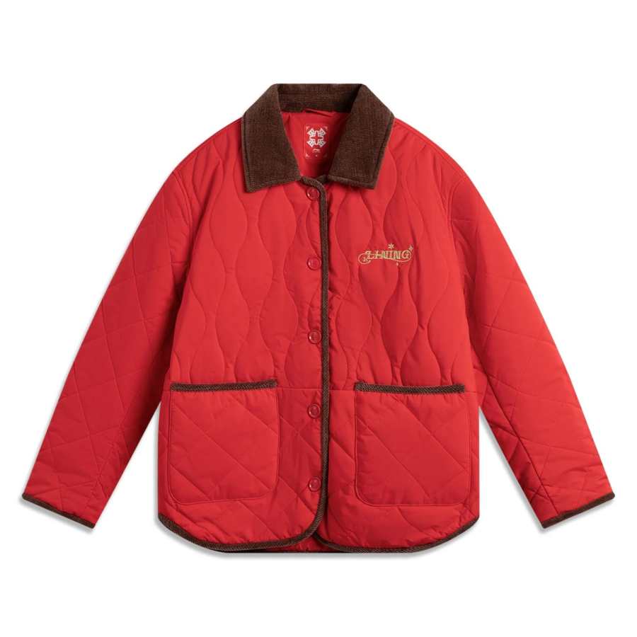 Li-Ning Li Ning Rijin Doujin Collection Puffer Jacket Women's Vermilion