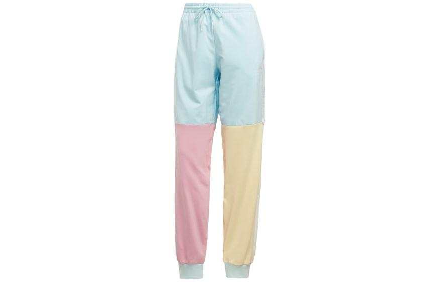 Adidas Adidas Knitted Sweatpants Women's Near Blue/True Pink/near Yellow/White Moderate Cuffed Pants