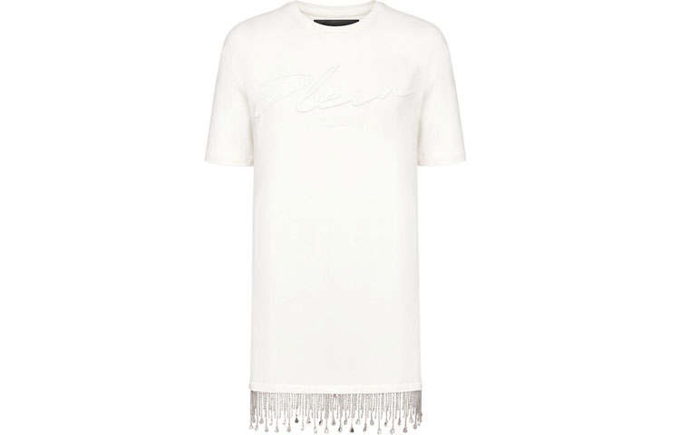 PHILIPP PLEIN Crystal Fringe T-shirt Dress