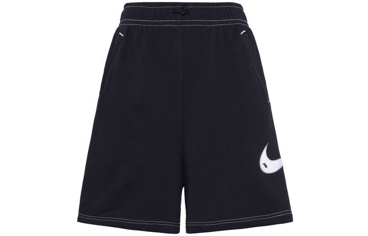 Nike Nike Sportswear Swoosh Fleece High-Rise Shorts Black