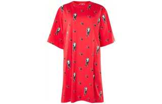 McQ Alexander McQueen Short Sleeved Dress Women's Red
