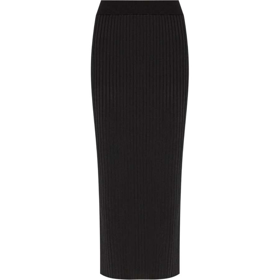 JIL SANDER JIL SANDER Ribbed Knit Pull On Midi Skirt