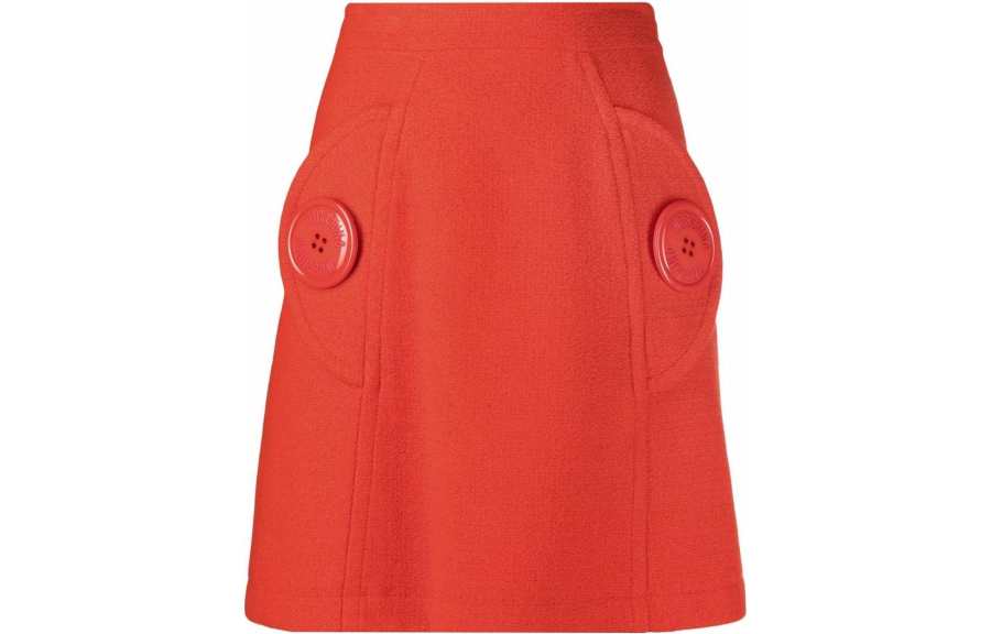 MOSCHINO Casual Short Skirts Women's Red Moderate Short A Line Skirt