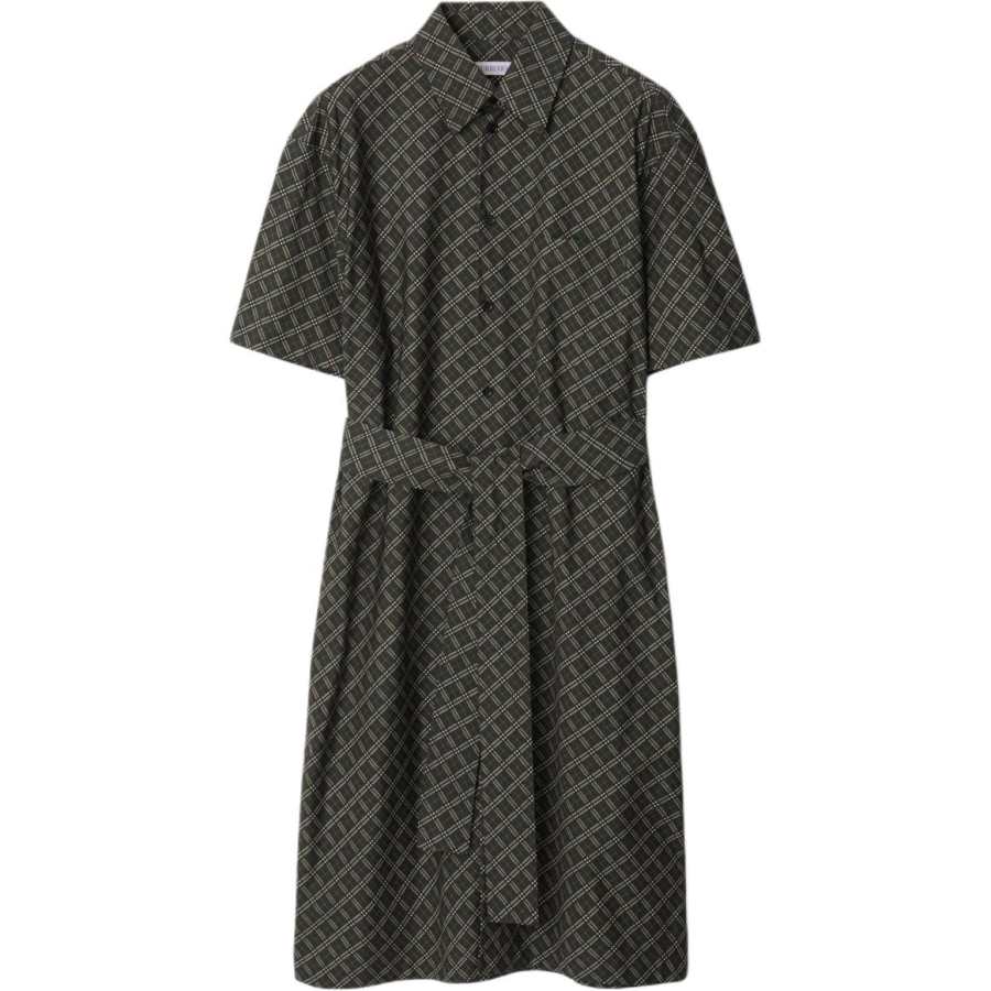 Burberry Short Sleeved Dress Women's Black Gray