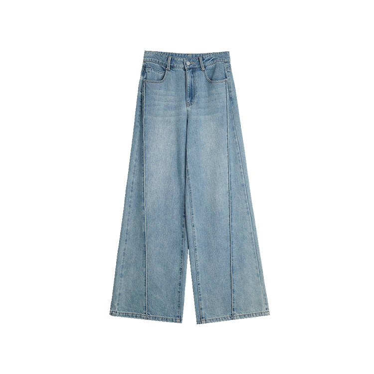 ELLE Jeans Women's Denim Blue Moderate Wide Leg Pants