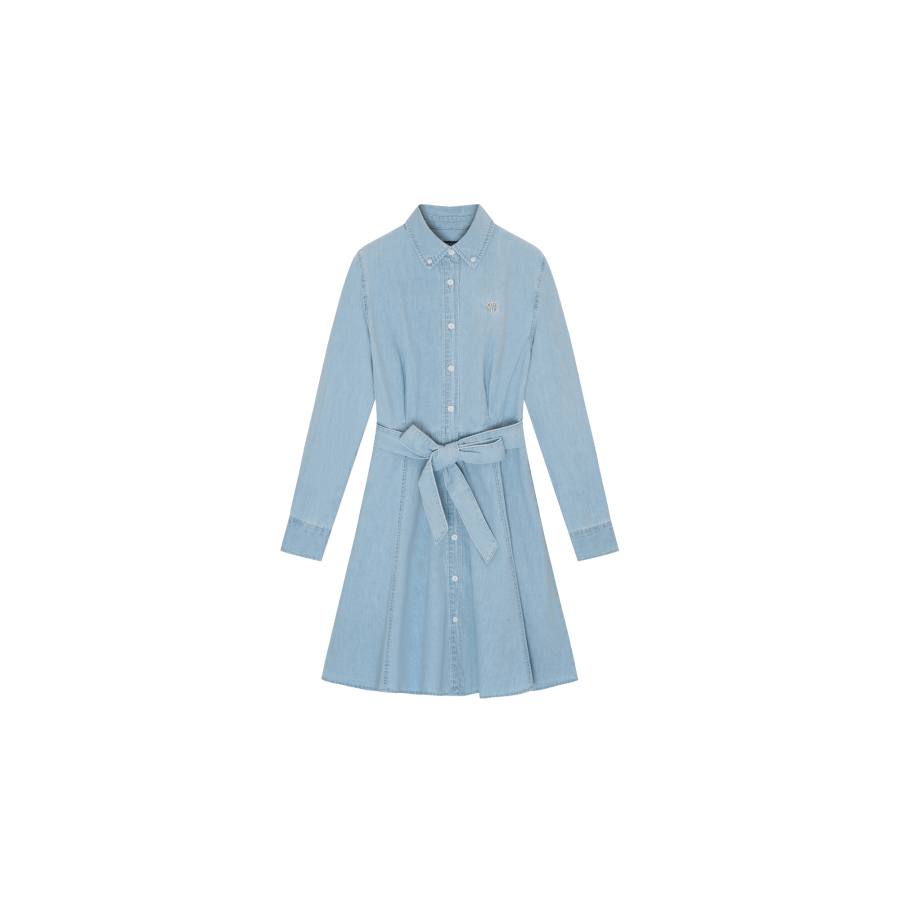 Teenie Weenie Long Sleeved Dress Women's Light Blue
