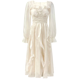 FLIM Long Sleeved Dress Women's Apricot