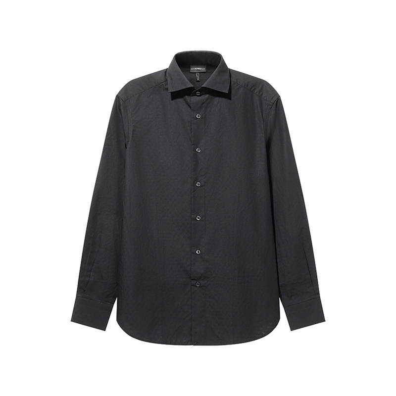 EMPORIO ARMANI Patterned Jacquard Buttoned Shirt