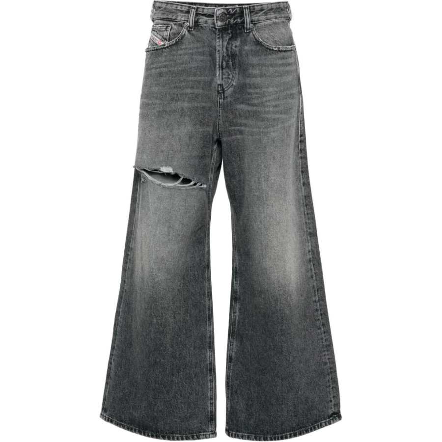 DIESEL 1996 D Sire Mid Rise Wide Leg Jeans 'Black'