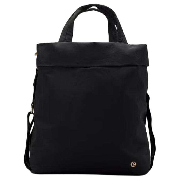 Lululemon On My Level Recycled Nylon Blended With Polyurethane Shoulder Bag, Crossbody Bag, Handbag Unisex Black