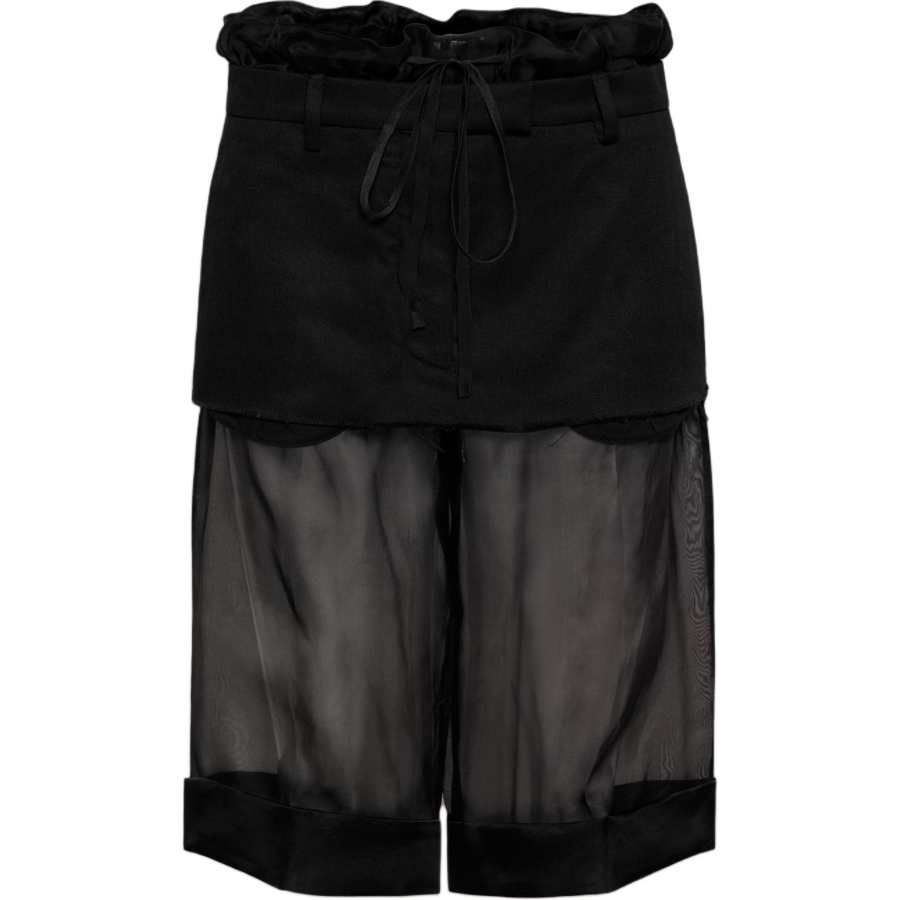 Maison Margiela Layered Effect High Waist Midi Skirt