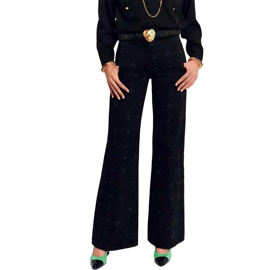 CHANEL CHANEL SS23 Jeans Women's Black
