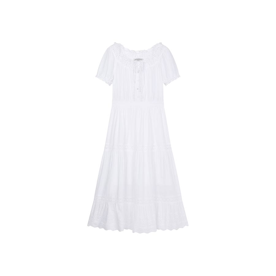 Teenie Weenie Short Sleeved Dress Women's Ivory White