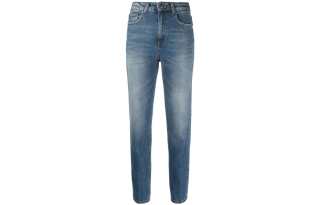 Twinset Jeans Women's Blue Moderate Tapered Pants
