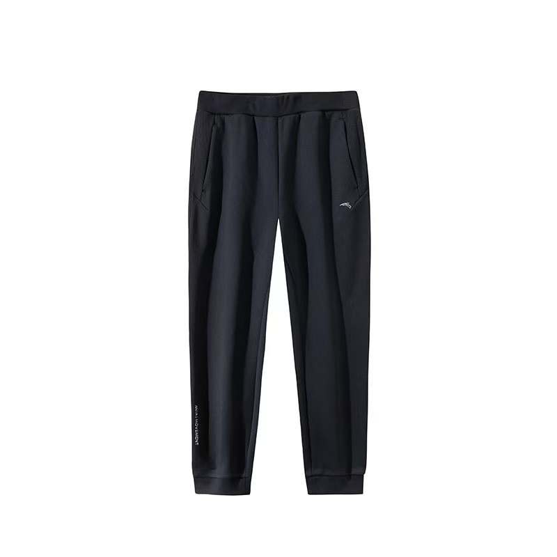 Anta Comprehensive Training Collection Sports Lifestyle Collection Knitted Sweatpants Women's Basic Black