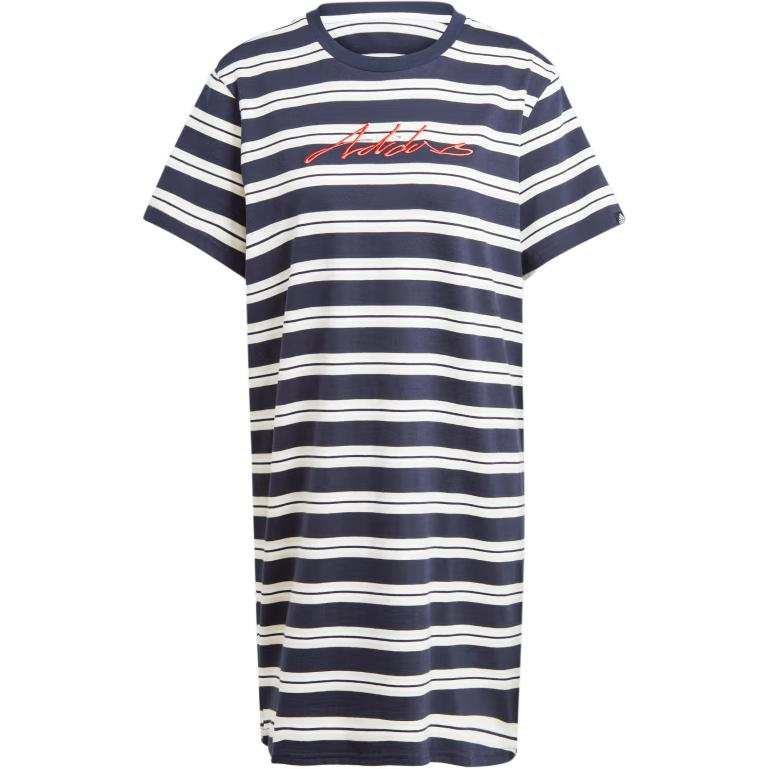 Adidas Adidas Stripe Pack Graphic Tee Dress Short Sleeved Dress Women's Legend Ink