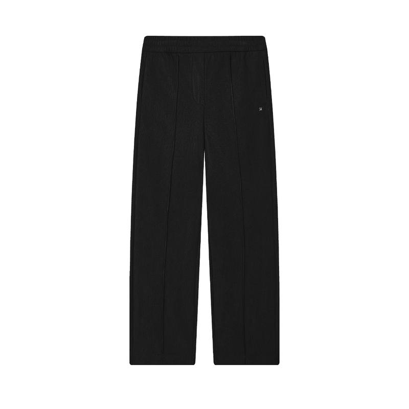 FILA Comfortable Casual Fleece Lined Versatile Knitted Sweatpants Women's Jet Black