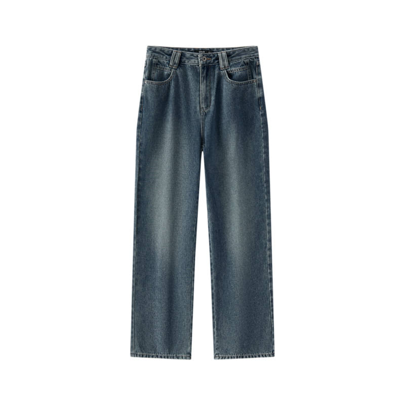Semir SEM/R Fall Soft Denim Concealing Straight Fit Pants Wide Leg Pants BAGGY Style Outfit Design Jeans Women's