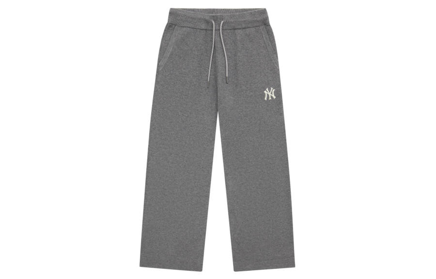 MLB New York Yankees MLB Preppy Style Collection 24FW Knitted Fabric Pants Women's Dark Heather Gray