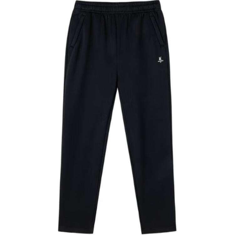 361° Solid Color With Fleece Lined Straight Fit Knitted Sweatpants Women's Super Black