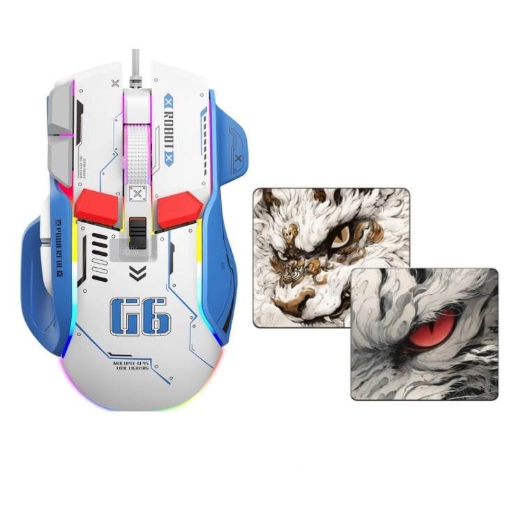 LZL G6 Wired Bluetooth 2.4G Seam Tri Mode Esports, Gaming Office, Rechargeable, Mech Style Mice