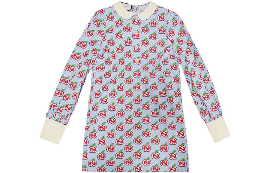 GUCCI SS22 Long Sleeved Dress Women's Multicolor
