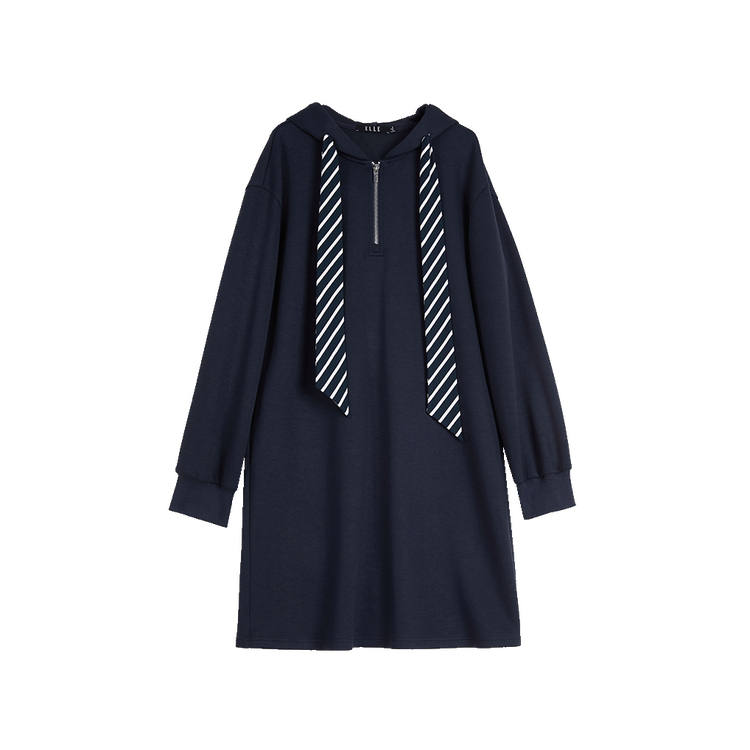 ELLE Long Sleeved Dress Women's Navy Blue